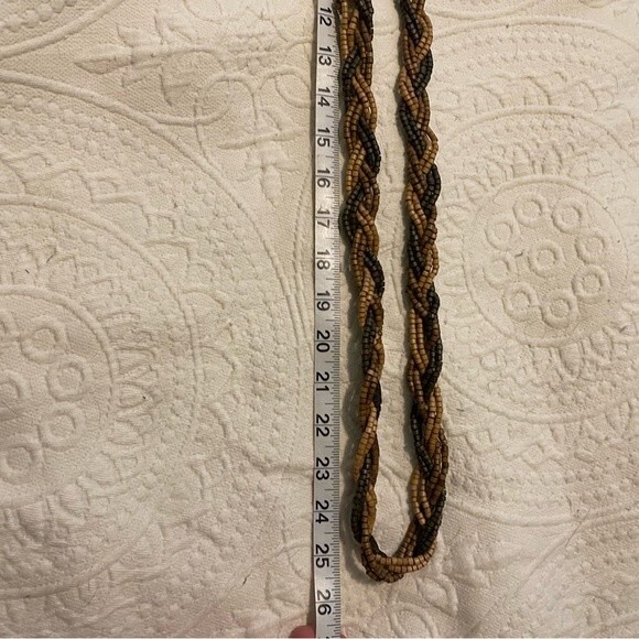 Wooden Beaded Braided Bohemian Tie Waist Belt - Picture 4 of 4